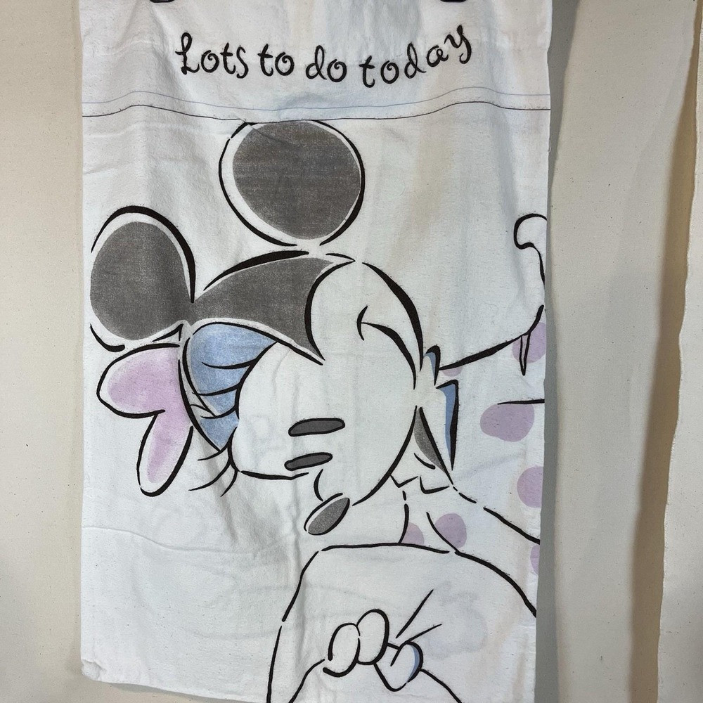 Vintage Disney Flannel Pillowcases Mickey Minnie Goody Donald Set Of 2 Dbl Sided